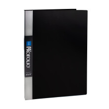 Itoya Original Art ProFolio 13x19 Zwart Fotoalbum Met 48 Pagina's - Beschermende Ringmap Met Kunststof Insteekhoesjes
