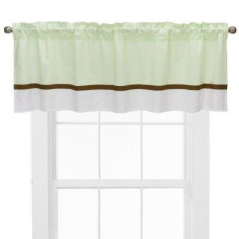 Bacati - Metro Lime/Vit/Choklad Fnsterkappa 54 x 15 tum