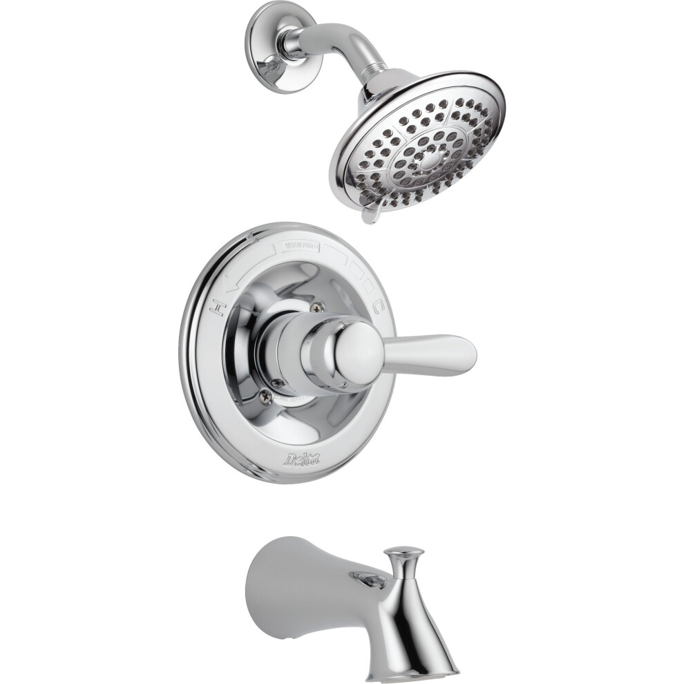 Photos - Other Bathroom Accessories Delta Faucet Lahara 14 Series Single-Handle Tub and Shower Trim Kit Shower Faucet with 5-Spray Touch-Clean Shower Head Chrom