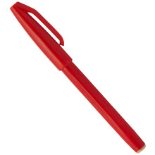 Pentel Sign Pen Stick Poreuze puntpen Fijne punt Rode vat Rode inkt 12-count (S520-B)