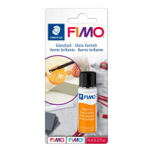 STAEDTLER 8703 01 BK FIMO Gloss Varnish - Water-Based & Transparent (1 Bottle with Brush - 10ml)