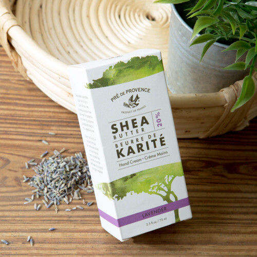 Pre de Provence 20% Φυσική Κρέμα Χεριών με Βούτυρο Καριτέ, για Ξηρό Δέρμα - Λεβάντα (2.5 oz) 1