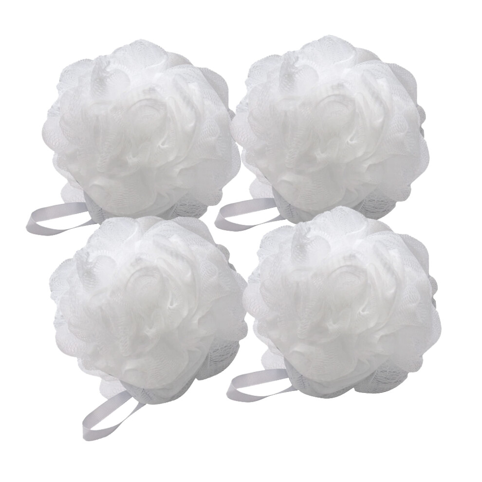 ponge de bain Aquasentials Mesh Pouf (lot de 4) (blanche)