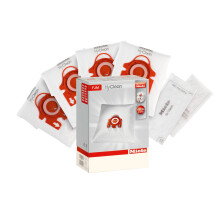 Miele Original FJM AirClean 3D Efficiency Vacuum Cleaner Bags for Miele Complete C1 Compact C1/C2 and S4/S6 Vacuum Cleaners Pack of 4 Dust Bags and