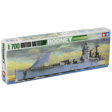 Tamiya 77502 1/700 britisk Rodney Battleship Plastic Model Boat Kit