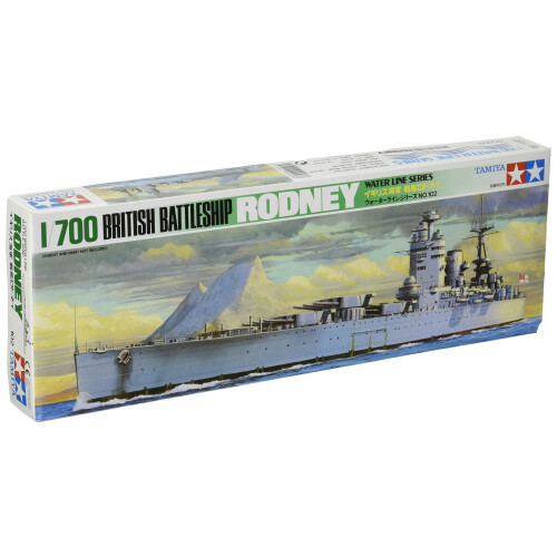 Tamiya Tamiya 77502 1/700 British Rodney Battleship Plastic Model Boat Kit