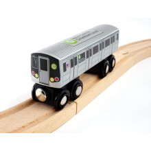 MUNI PALS Munipals NYC Subway Wooden Railway G Train BKLYN-Queens Local Child Safe & Tested Wood Toy Train MP01-110G