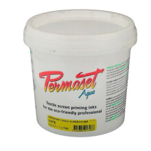 Permaset Aqua Standard 1 Liter Hvid - Serigrafibl?k til stof - Ideelt serigrafis?t til hjemmekontor Starts?t Stofmaling Screenprinter og andet st