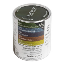PanPastel 30056 Ultra Soft Artist Pastel 5 Color Set Starter Set - Extra Dark Shades w/Sofft Tools