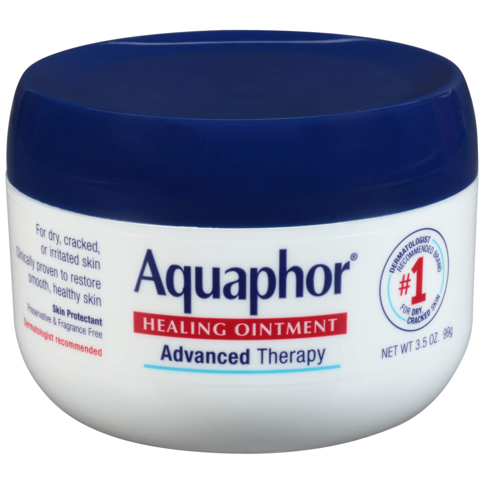 Aquaphor Healing Ointment  Advanced Therapy  Jar  3.5 Oz
