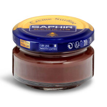 SAPHIR Creme Surfine Pommadier Shoe Polish - Beeswax Cream for Leather Products - Tobacco Brown