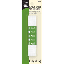 Dritz 9322W El   stico de punto sin enrollar de 3/4 de pulgada x 1 yarda blanco