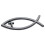 Havnehus Stort S?lv Christian Cross Fish Auto Emblem 1