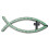 Havnehus Stort S?lv Christian Cross Fish Auto Emblem 5