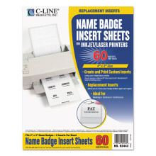 C-Line 92443 Naambadge-inserts 4 x 3 Wit 60/pak