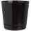 Vaso Redondo Majestic de Plástico Preta Brilhante, 8 Polegadas (10088) 1