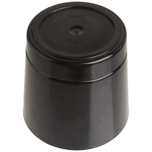 Vaso Redondo Majestic de Plástico Preta Brilhante, 8 Polegadas (10088) 2