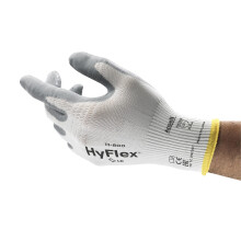 Guanto Ansell HyFlex 11-800 in nylon, rivestimento in schiuma di nitrile grigia, polsino in maglia, taglia XL 10 (confezione da 12)
