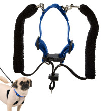 Sporn Original Training Halter Ingen træksele Medium størrelse hund med blå polstret sherpa ærmer åndbar ingen trækhund Harness Medium Store Dog