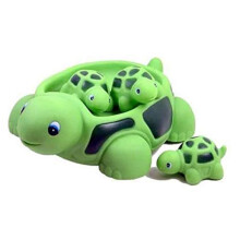 Playmaker Toys Rubber ?? Familia Turtle ?? BADTUB PALS de jucarie, de asemenea, un animal de companie grozav ?? Jucarie de mestecat pentru cini