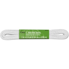 Dritz 9507W El   stico de punto sin enrollar, 1 pulgada x 2-1/2 yardas, blanco