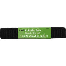 Dritz Pry-9507B El   stico sin enrollar de 1"" negro