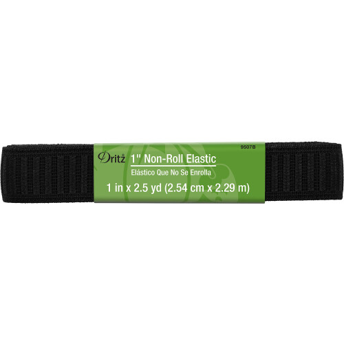 Dritz Pry-9507B Non-Roll Elastic  1""""  Black