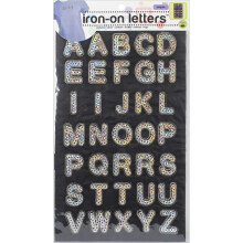 Dritz 2941 Iron-on Letters  Sequined  Block  1-Inch  Silver (1-Sheet)