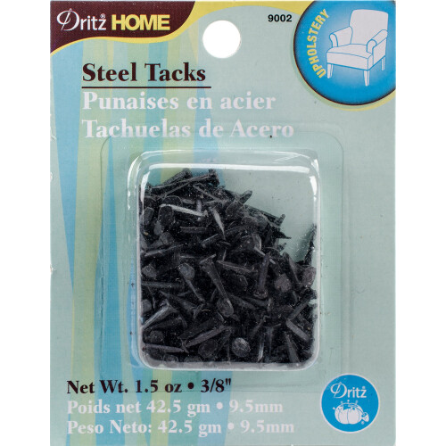 Dritz Home 9002 Tachas para estofados #3 - (3/8 polegadas) Preto (1,5 onas)