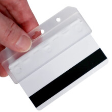 Titulares de Cartão ID Horizontal de Plástico Rígido - Titulares de Cartões de Acesso Fáceis