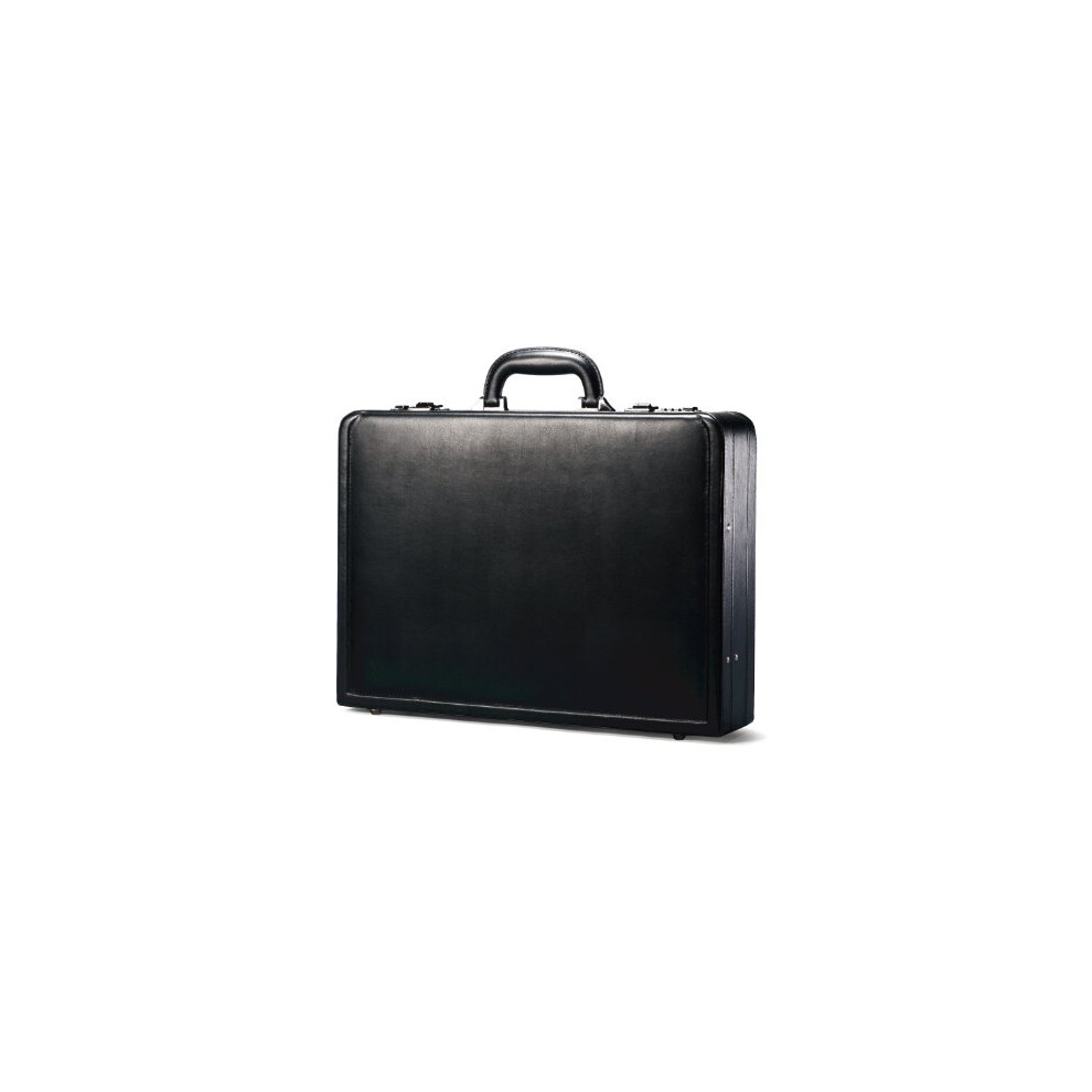Samsonite Bonded Leather Attache, Black, One Size