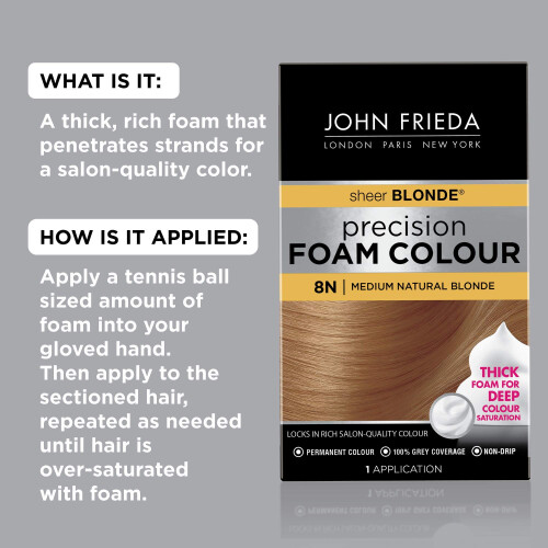 John Frieda John Frieda Χρώμα Μαλλιών Ακρίβειας, Μεσαίο Φυσικό Ξανθό 8N 1