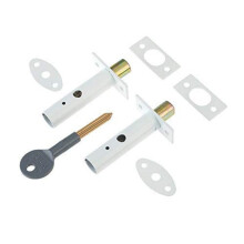 Yale P-2PM444-WE-2 Door Security Bolt White Finish Pack of 2 Standard Security Visi Packed Suitable for hinged and Wooden Doors