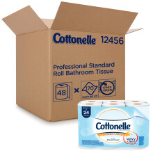 Chusteczka lazienkowa Cottonelle Ultra CleanCare w rolce standardowej (12456) 48 rolek w opakowaniu (4 opakowania po 12 sztuk) 170 arkuszy w rolce