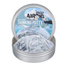 Crazy Aaron's Thinking Putty 4 Inch Tin 3.2 oz - See-Through Putty Soft Texture - Never Dries Out
