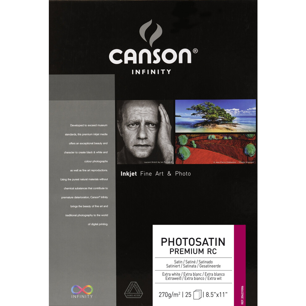 Canson Infinity Photosatin Fine Art Paper 270 Gram 8,5 X 11 Cali 25 Arkuszy-image