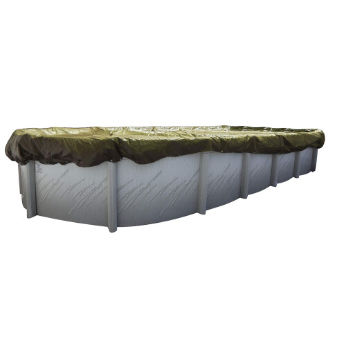 Capa para Piscina Elevada Buffalo Blizzard 12 x 18 ft Oval | Reversível Tan/Prata