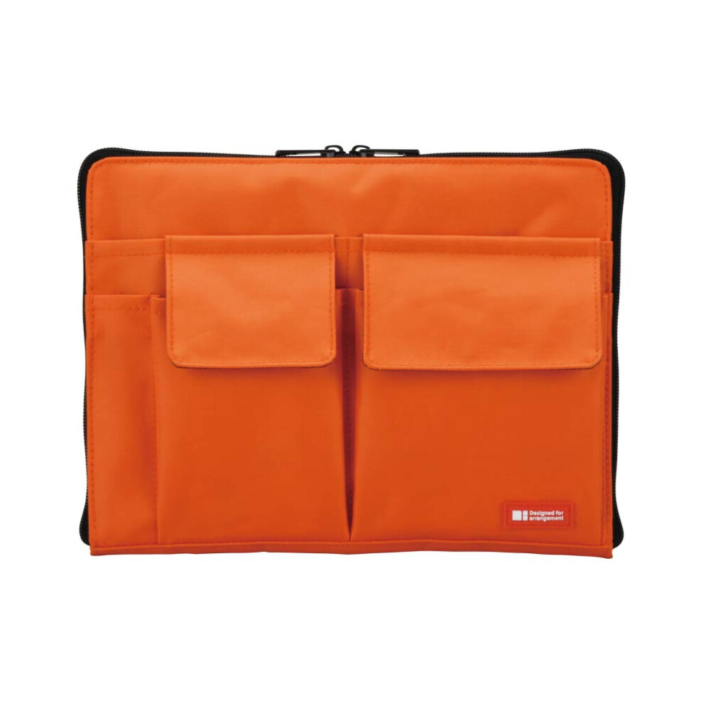 Photos - Travel Bags LIHIT LAB Bag Laptop Sleeve with Storage Pockets Bag-in-Bag 7.1 x 9.8 Inches Orange A7553-4