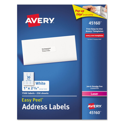 ?t???te? d?e????se?? Avery 45160 ??a e?t?p?t?? ????e? 1 x 2-5/8 ?e??? 7500/???t?