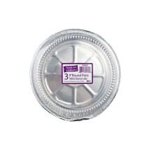 Premium tungt aluminiumsfolie rundt pan sæt med kuppel låg - 7,5 """" (48 pakker med 4) - Perfekt til bagning af ristning og madopbevaring
