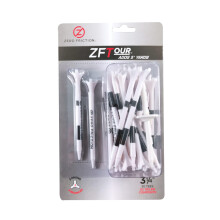 Tees de Golf Zero Friction Tour 3 Puntas (3-1/4 Pulgadas, Blancos, Paquete de 30)
