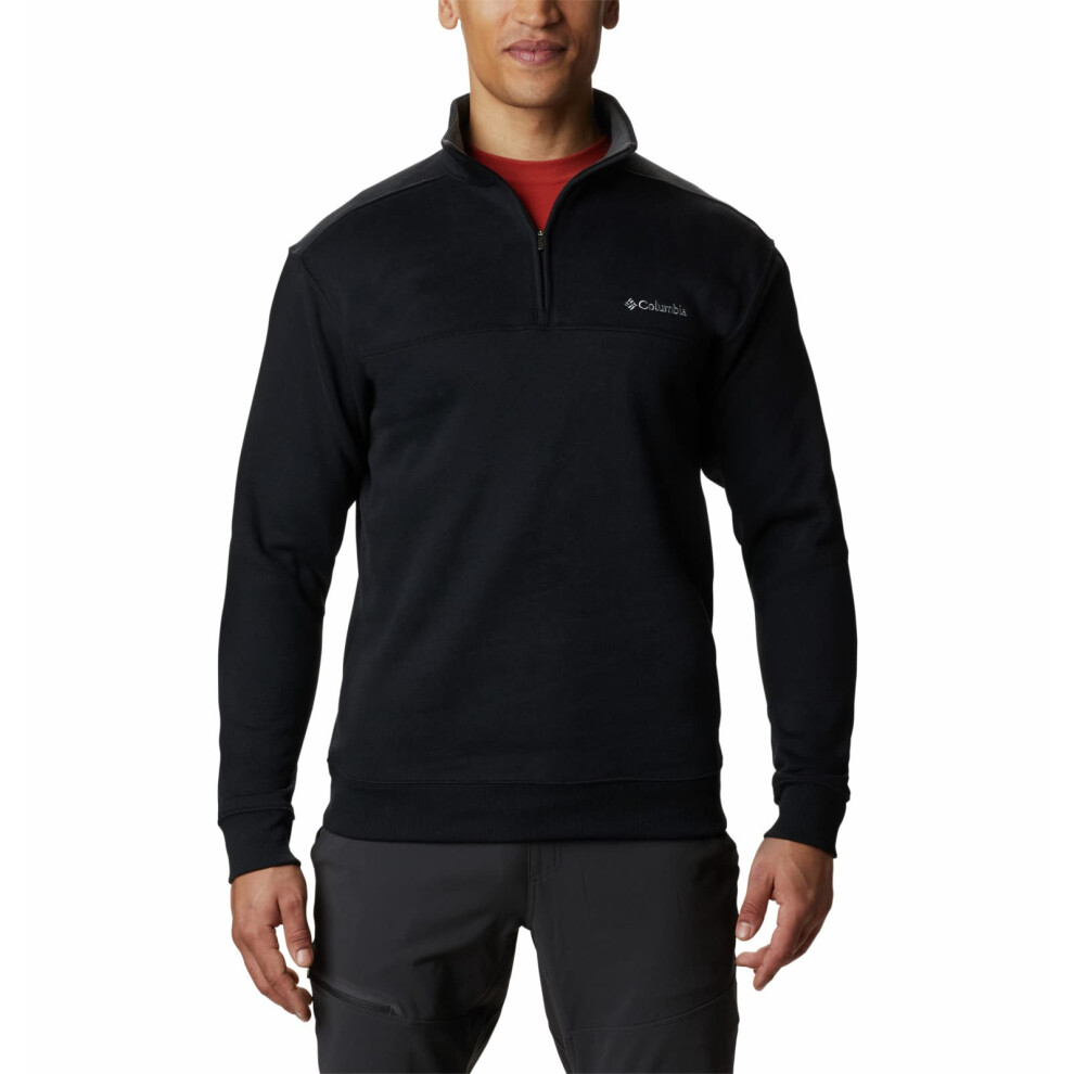 columbia Mens Hart Mountain II Half Zip Jacket Black Medium