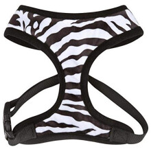 East Side Collection Polyester Plush Zebra-Print Dog Harness Medium