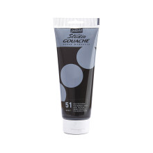 PEBEO Studio Gouache Fluid Paint - 220 ml Trichrom Black Velvet Matte Formula for Acrylic Painting and Illustration Arts and Crafts Supplies (270-