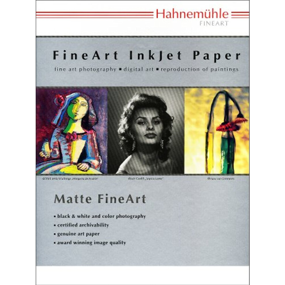 Gravure allemande mate Hahnemuhle 100 % p   te TCF aquarelle blanche naturelle