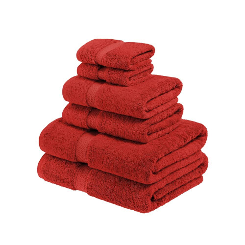 Set de prosopuri de bumbac egiptean superior cu 6 buca?i include 2 baie