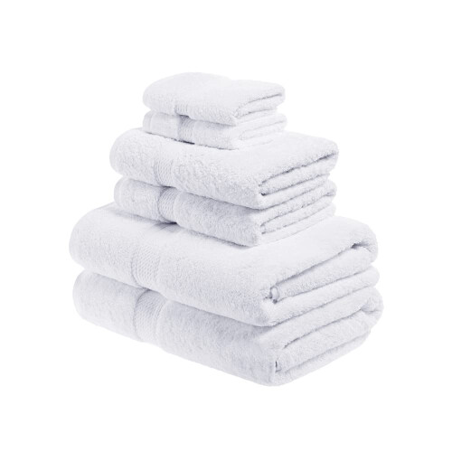 Set de prosopuri de bumbac egiptean superior cu 6 buca?i include 2 baie