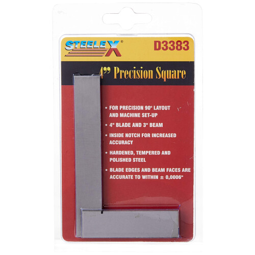 Steelex D3383 Precision Square 4-inch Argint 2