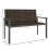 Outsunny (Brown) Outsunny Rattan Garden Bench Loveseat with Quick-Drying Padding 2
