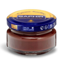 SAPHIR Creme Surfine Pommadier Shoe Polish - Beeswax Cream for Leather Products - Medium Tobacco Brown